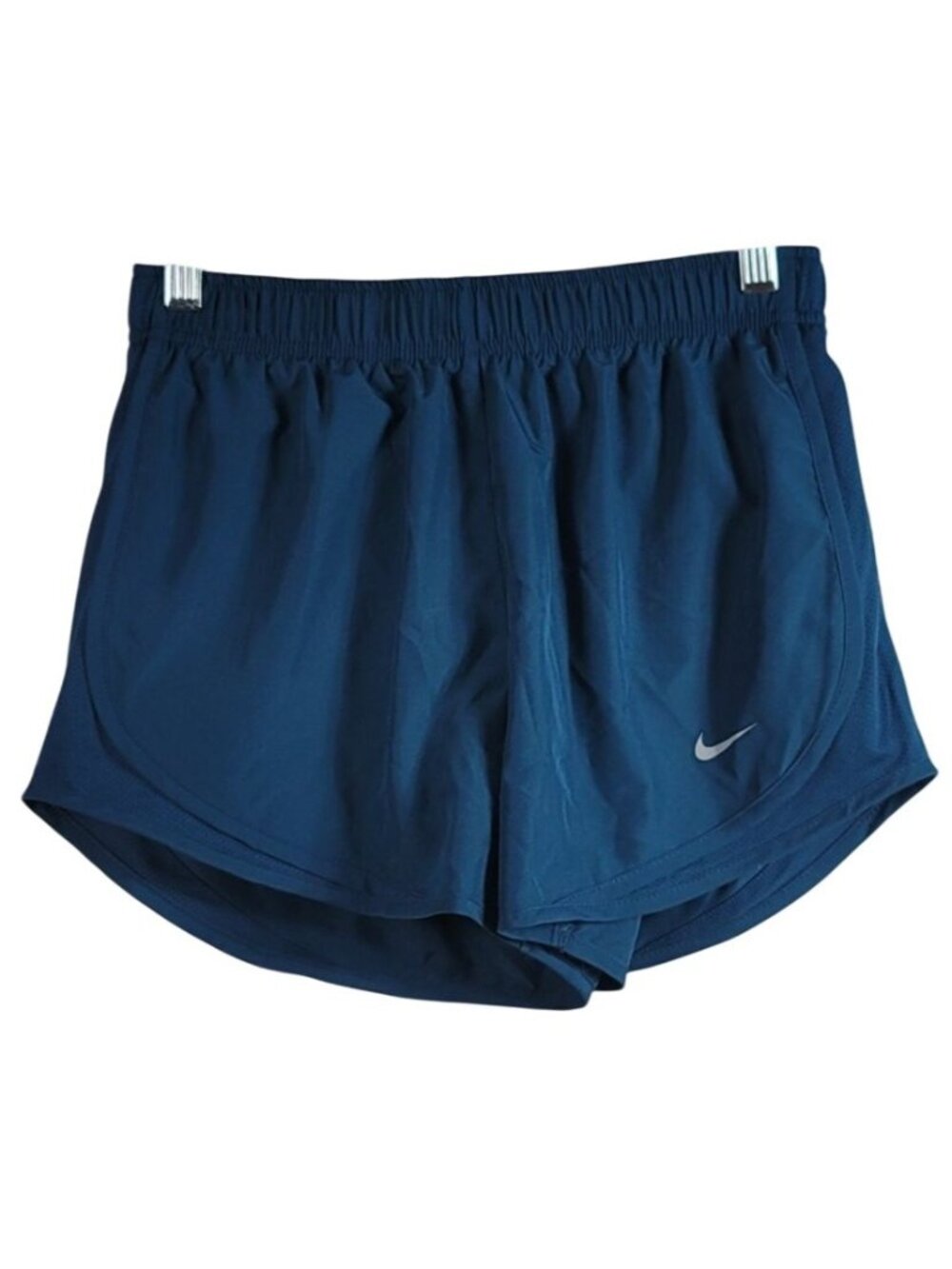 Nike Women Abyss Dri-Fit Tempo Running Shorts Teal Green Small Mid Rise Brief 3"